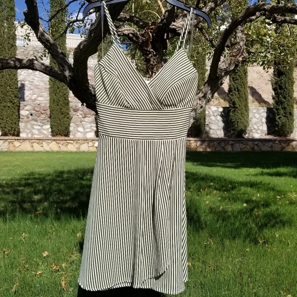 ⚘Teeze Me⚘ NEW green & white striped summer dress